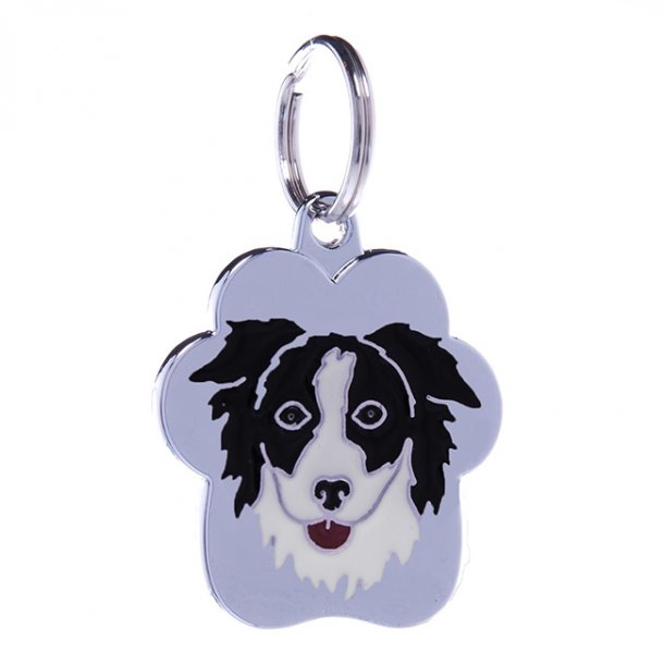 Rainbow Sort/Hvid Stor - 4 linier Border Collie